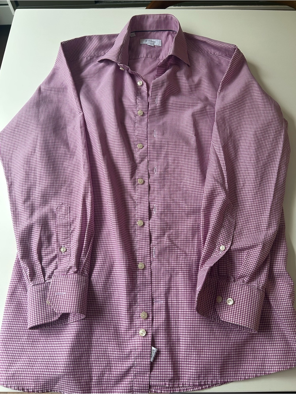 Eton Pink Micro-Check Dress Shirt